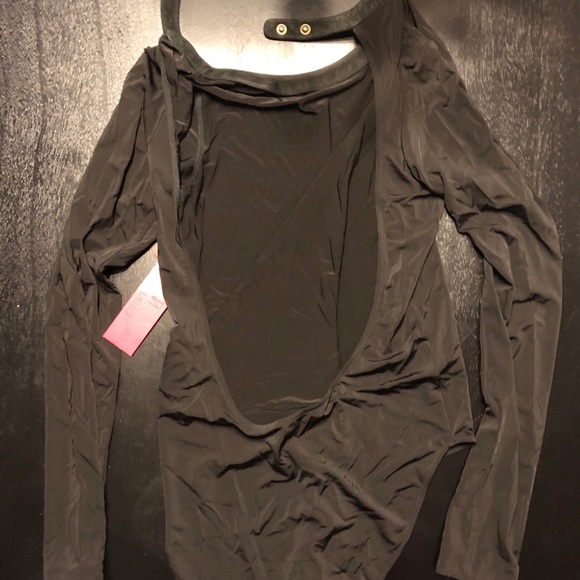 Tamara NWOT Mellon Backless Bodysuit w/ Suede Trim - Picture 6 of 7